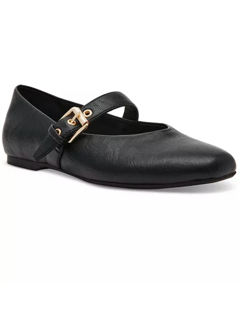 DV by Dolce Vita Women's NWT with Gold Buckle Mary Jane Flats- Black- Size 7.5 - Picture 3 of 12
